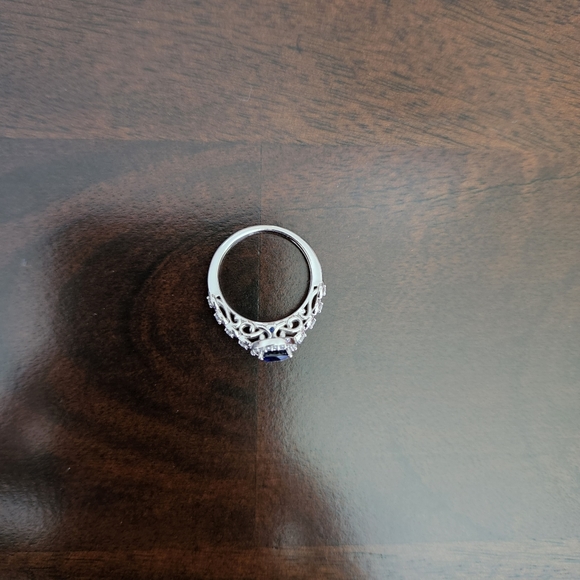 GENUINE 14K SAPPHIRE & DIAMOND RING - Picture 7 of 9